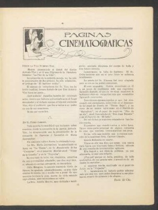Páginas cinematográficas