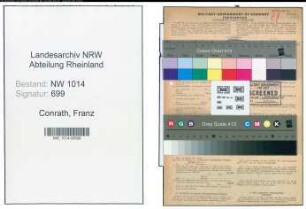 Entnazifizierung Franz Conrath , geb. 08.01.1894 (Kraftfahrer)