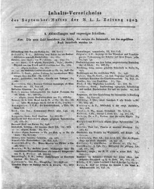 Monatsregister September 1803