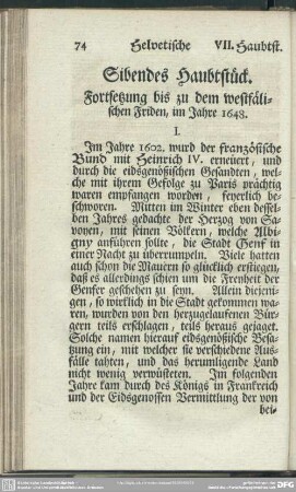 Sibendes Haubtstück. Fortsetzung bis zu dem westfälischen Friden, im Jahre 1648