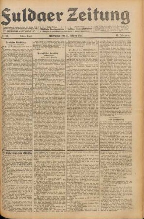 Ausgabe vom Mittwoch, den 11. März 1914.