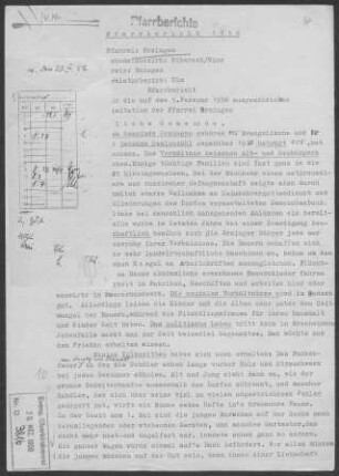 Ersingen mit Erbach und Diaspora: Pfarrbericht 1956