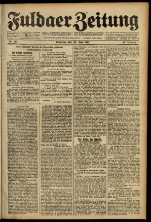 Ausgabe vom Dienstag, den 26. Juni 1917.