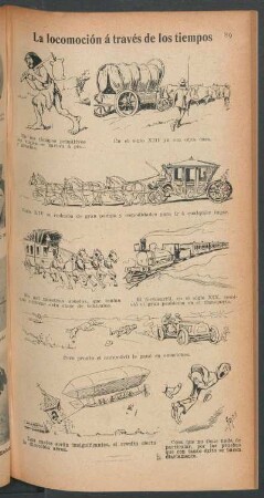 La locomoción á través de los tiempos - [Cómic]