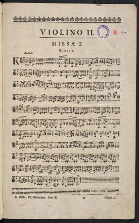 1-6, Missa I. - Violino II.