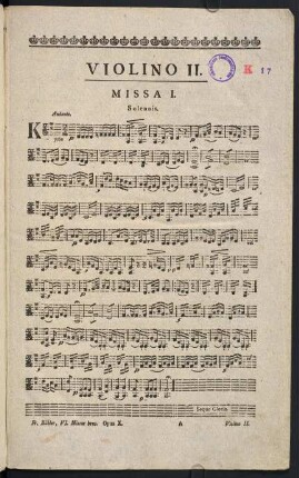 1-6, Missa I. - Violino II.
