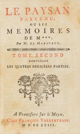 Tome Second: Paysan parvenu