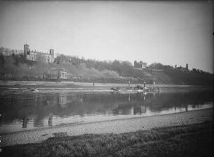 Dresden, Albrechtsschlösser, Ansicht über die Elbe