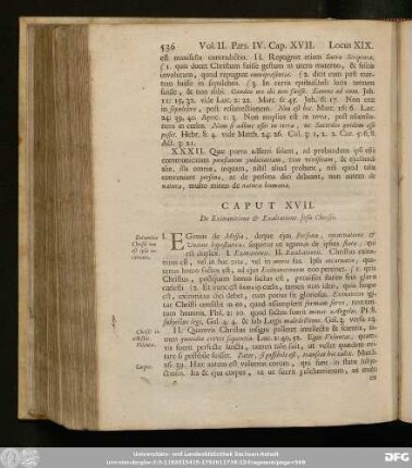 Caput XVII. De Exinanitione & Exaltatione Iesu Christi.