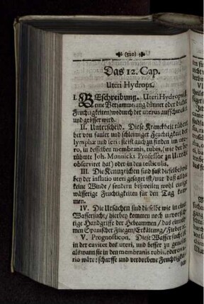 Das 12. Cap. Uteri Hydrops.