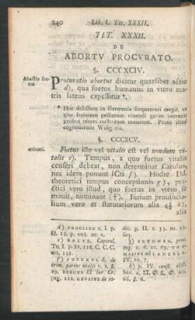 Tit. XXXII. De Abortu Procurato