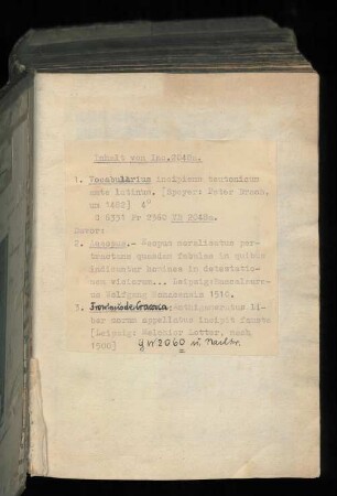 Inhaltsverzeichnis des Sammelbandes