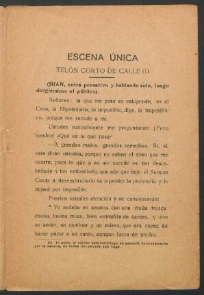 Escena única : Telón corto de calle (1)