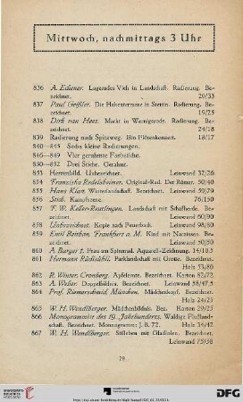 Mittwoch, nachmittags 3 Uhr (Nr. 836-1072)