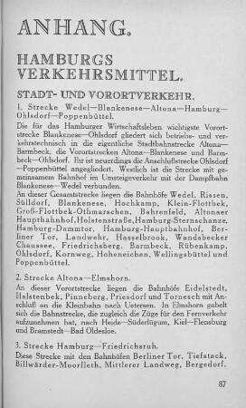 Hamburgs Verkehrsmittel.