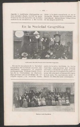 En la Sociedad Geográfica