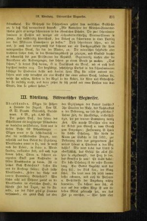 Litterarischer Wegweiser