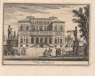 Villa Borghese (Die Villa Borghese in Rom), Illustration in: Pietro Rossini: Il Mercurio errante delle grandezze di Roma, Rom 1750