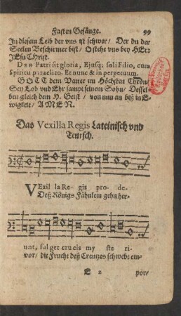 Catholische Gesänge vom Leyden Christi.