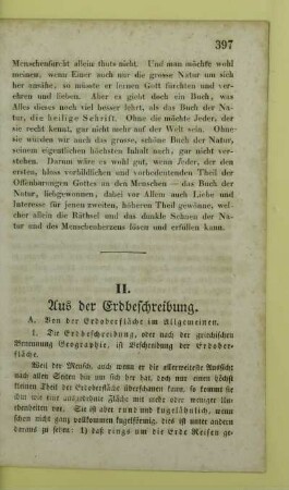 II. Aus der Erdbeschreibung