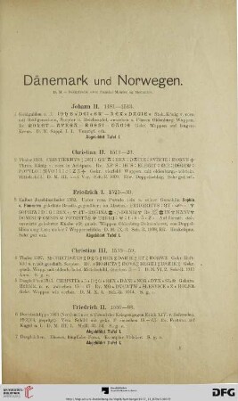 Dänemark und Norwegen (Nr. 1-360)