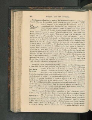 Lord Lansdowne's Criticism.