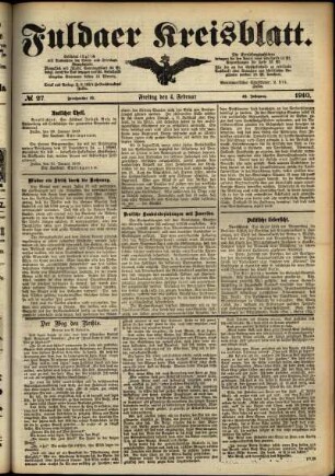 Ausgabe vom Freitag, den 04. Februar 1910.