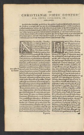 Christianae Fidei Confessio, Facta Saracenis, Incerto autore.