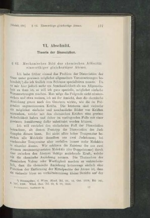 VI. Abschnitt. Theorie der Dissociation