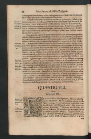 Quaestio VIII. De Voluntate Dei.