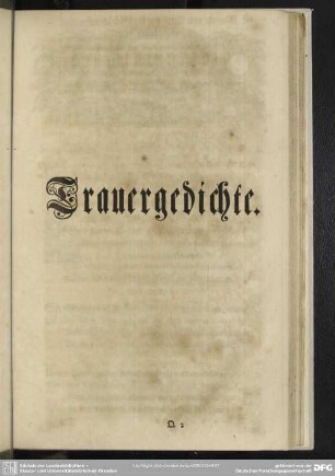 Trauergedichte