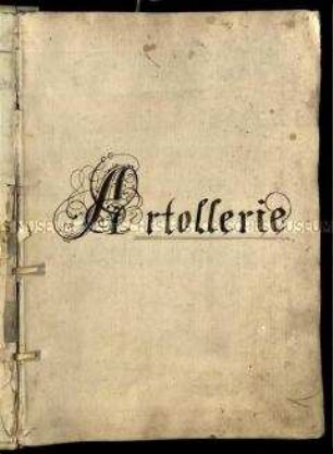 Handschrift über die Artillerie