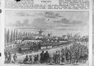 Gedenkblatt: Die feierliche Eröffnung der Ludwigseisenbahn von Nürnberg nach Fürth