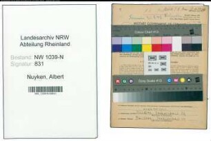 Entnazifizierung Albert Nuyken , geb. 15.09.1905 (Bahnbeamter)
