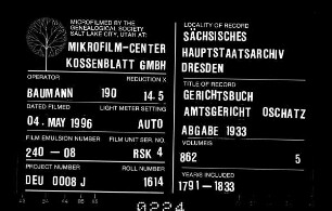 Gerichtshandelsbuch von Leckwitz (bei Strehla)