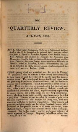 The quarterly review. 4 = No. 7 - 8. 1810 (1816)