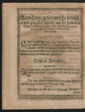 Andechtige gebet/ welche betrübte und gengstigte herzen ...