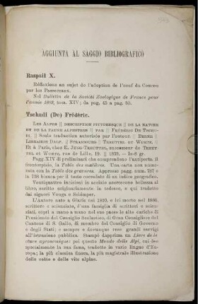 Aggiunta al Saggio Bibliografico.