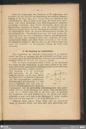 8. Die Brechung der Lichtstrahlen