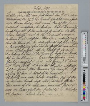Brief an Alice Bensheimer