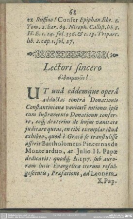 Lectori sincero olidaimonein