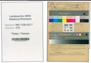 Entnazifizierung Theodor Thelen , geb. 31.03.1900 (Elektromeister)