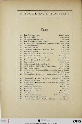 Mittwoch, nachmittags 3 Uhr (Nr. 432-567)