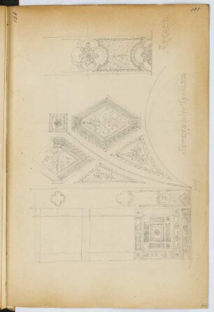 San Benedetto in Polirono, San Benedetto Po: Details (aus: Skizzen- und Fotoalbum 5)
