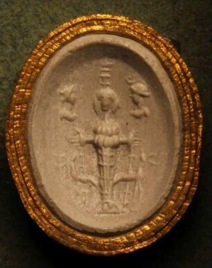 Diana von Ephesus oder Ephesische Diana mit Hirsch und Hirschkuh (Daktyliothek, Erstes Mythologisches Tausend)