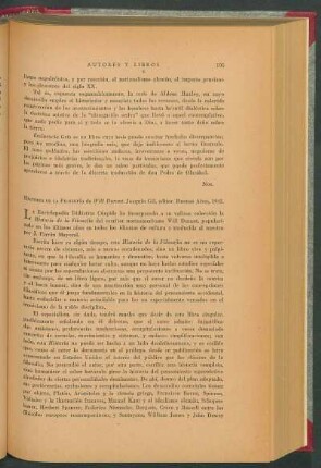 Historia de la filosofía de Will Durant. Joaquín Gil, editor