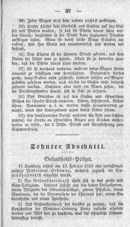 Zehnter Abschnitt. Gesundheits-Polizei.