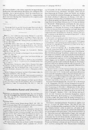 Christliche Kunst und Literatur
