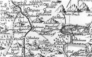 Guttau-Halbendorf/Spree. Oberlausitzkarte, Schenk, 1759