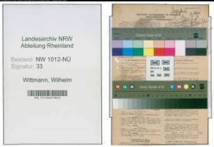 Entnazifizierung Wilhelm Wittmann , geb. 10.09.1904 (Polier)